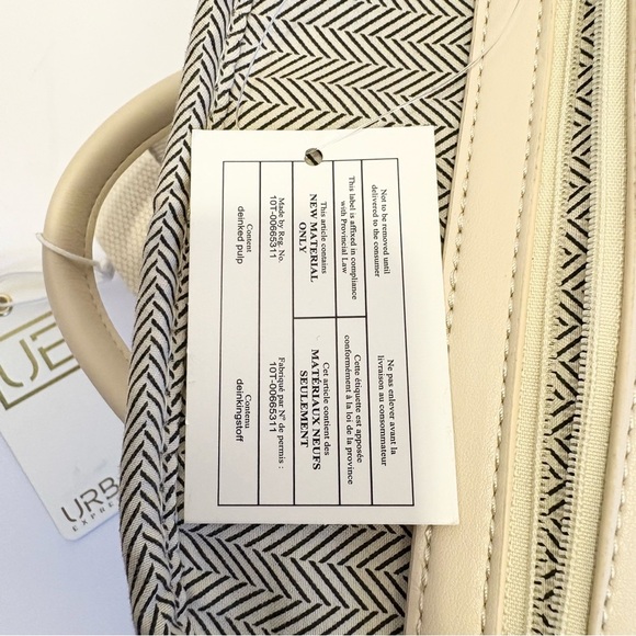 Urban Expressions Cream Quilted Backpack - Picture 10 of 13